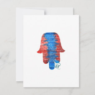 Cartão RSVP Pastel Patriotic Hamsa Art