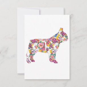 Cartão RSVP Patterno francês Bulldogs