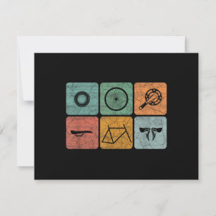 Cartão RSVP Peças De Bicicleta De Bicicleta De Bicicleta De Bi