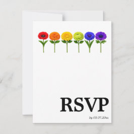 Cartão RSVP 🌈 Pedido de música LGBTQ Florescer Juntos