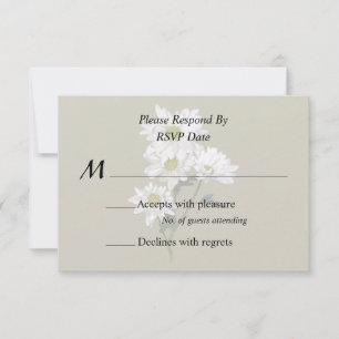 Cartão RSVP Pequena Margarida Olhando para Cima