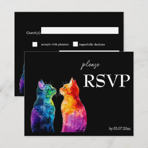 Cartão RSVP 🌈 Perfeitamente Seu: Um Amor Arco-Íris orçamento