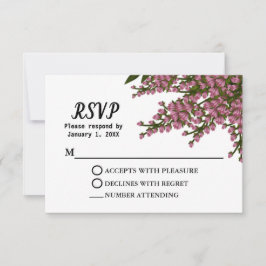 Cartão RSVP Personalização de Casamento de Aquarela Floral Ros