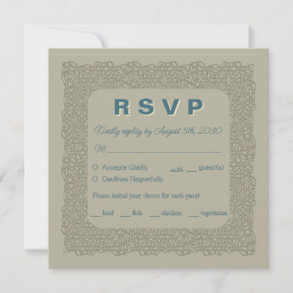 Cartão RSVP Personalizado design elegante de local