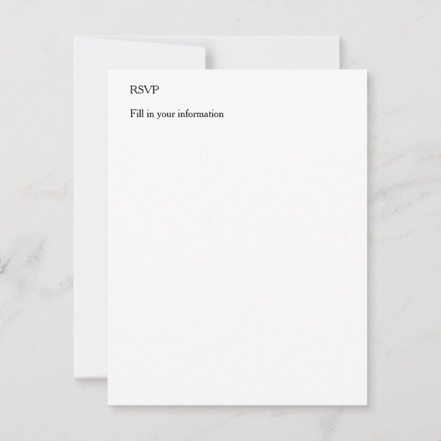 Cartão RSVP Personalizar informações do evento Adicionar Traba (Verso)