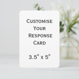 Cartão RSVP personalizar simples personalizado 3.5" x 5" Arred