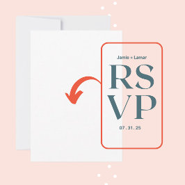 Cartão RSVP Personalize Adicionar Nome Foto ou Arte