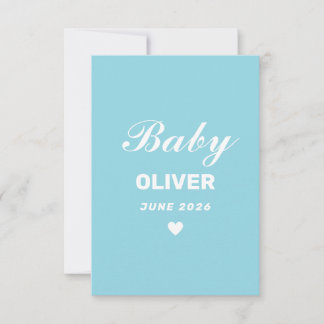 Cartão RSVP Personalized Baby Announcement Card