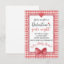 Personalized Galentines Girls Night Invitation