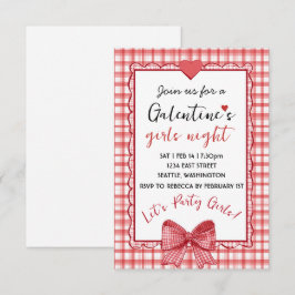 Cartão RSVP Personalized Galentines Girls Night Invitation