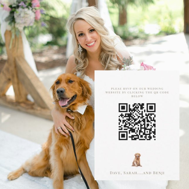 Cartão RSVP Personalized Pet Image Wedding (Criador carregado)