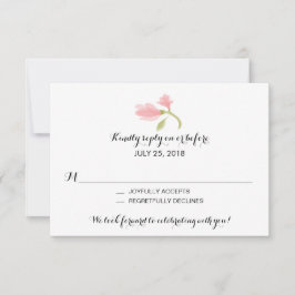 Cartão RSVP Pétalas Fragrantes de Freesia | Confirmação de Pre
