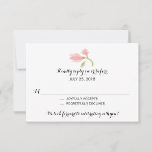Cartão RSVP Pétalas Fragrantes de Freesia   Confirmação de Pre
