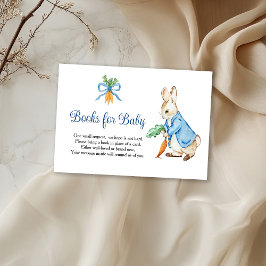 Cartão RSVP Peter Rabbit Chá de fraldas Livros Para Bebê
