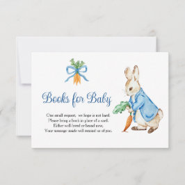 Cartão RSVP Peter Rabbit Chá de fraldas Livros Para Bebê