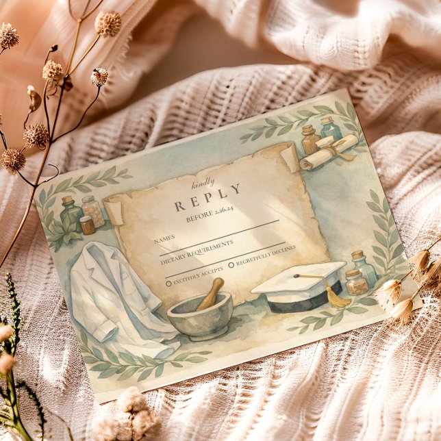 Cartão RSVP Pharmacist Graduation Celebration (Criador carregado)