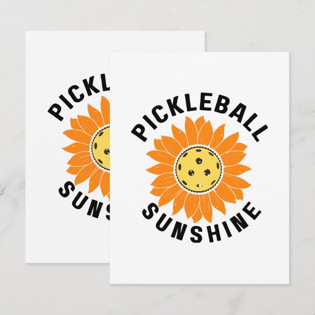 Cartão RSVP Pickleball sol (Frente/Verso)