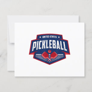 Cartão RSVP Pickleball suporta jogador de picleball em equipe 