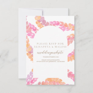 Cartão RSVP Pikake Wedding