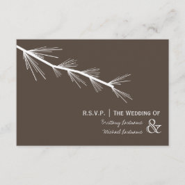 Cartão RSVP Pine Bough Brown Wedding R.S.V.P.