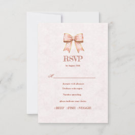Cartão RSVP Pink Sakura Ribbon – Japanese-Inspired