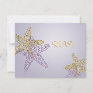 Cartão RSVP PixDezines 4,25"x5,5" rsvp, starfish para 5x7