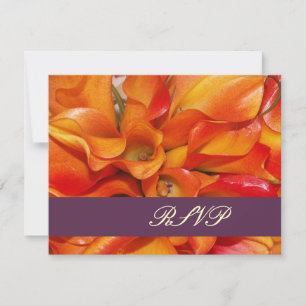 Cartão RSVP PIxDezines GRANDES VIAS DE CALLA DE LARANJA DE RSV