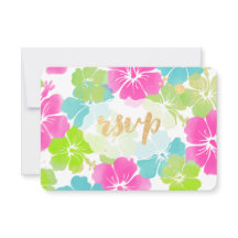 PixDezines hibiscus/floral/rsvp