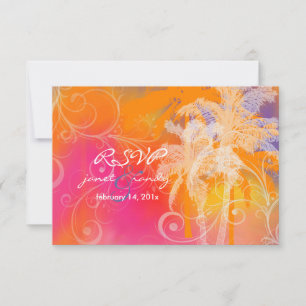 Cartão RSVP PixDezines hula tropical rsvp+swilrs/cor DIY