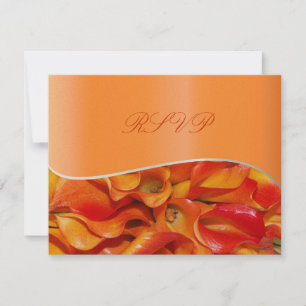 Cartão RSVP PixDezines lírio calla laranja queimado