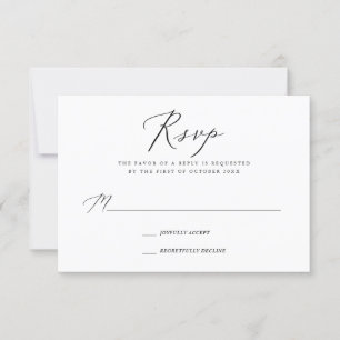 Cartão RSVP PixDezines RSVP, Caligrafia Elegante Moderna