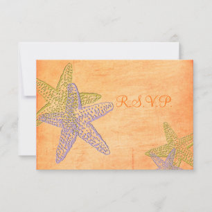Cartão RSVP PixDezines rsvp, Starfish para 5x7