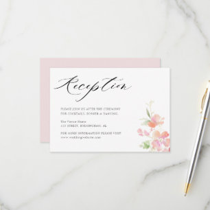 Cartão RSVP placa de recepção de casamento de cinza floral com