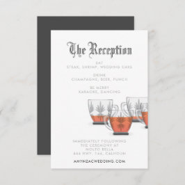 Cartão RSVP Placa de receptáculo de recepção Crystal Punch Bow