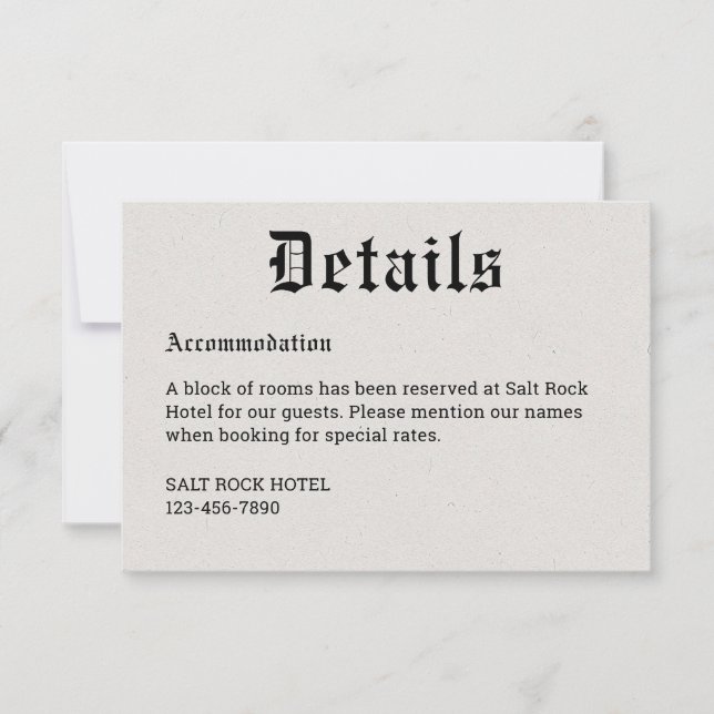 Cartão RSVP Placa do gabinete para detalhes do jornal nostálgi (Frente)