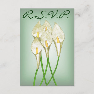 Cartão RSVP Placa R.S.V.P. Calla Lily (branca)