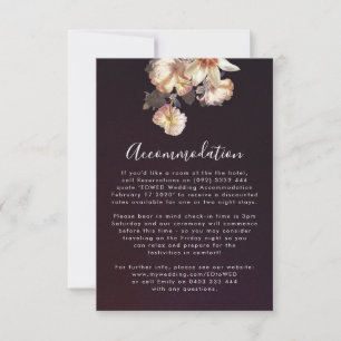 Cartão RSVP Plum escuro Plum - Placa de gabinete de Casamento 