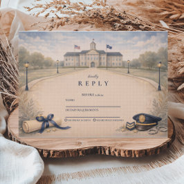 Cartão RSVP Police Academy Badge Ceremony Graduation