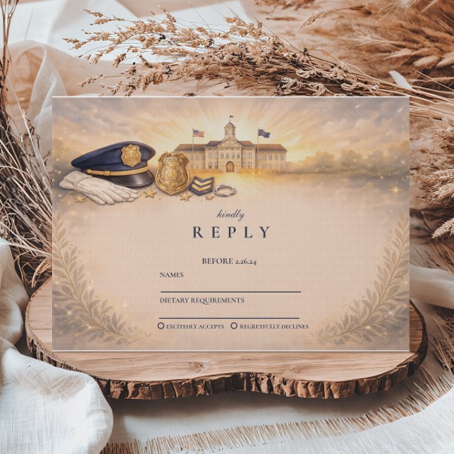 Cartão RSVP Police Academy Honors Graduation Event (Criador carregado)