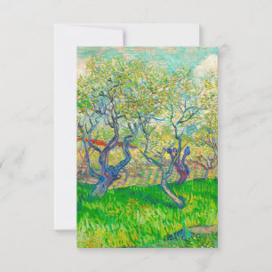 Cartão RSVP Pomar Vincent van Gogh em Blossom