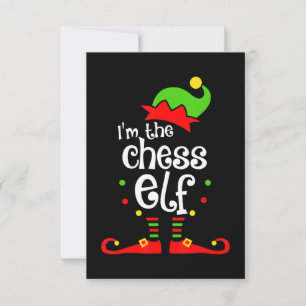 Cartão RSVP presente de natal de amigo da família de elf xmas