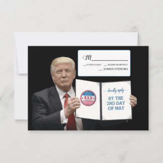 Cartão RSVP Presidente Trump 📜 Personalidade Patriótica De Ca