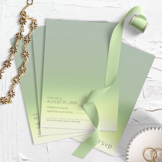 Cartão RSVP Primavera de Casamento Gradiente de Humor ID741 (Criador carregado)