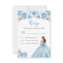 Princesa Floral com Vestido Azul Claro