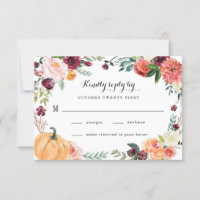 Pumpkin Elegant Fall Floral Themed Weding