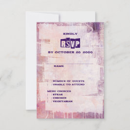 Cartão RSVP Punk Grafite Rock and Roll Wedding