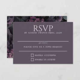 Cartão RSVP Purple Moody Floral
