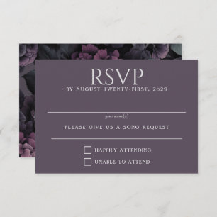 Cartão RSVP Purple Moody Floral