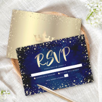 Quinceañera do Script Glitter Dourado da Aquarela