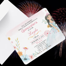 Quinceañera Elegante: Mis Quince Invitaciones Rosa